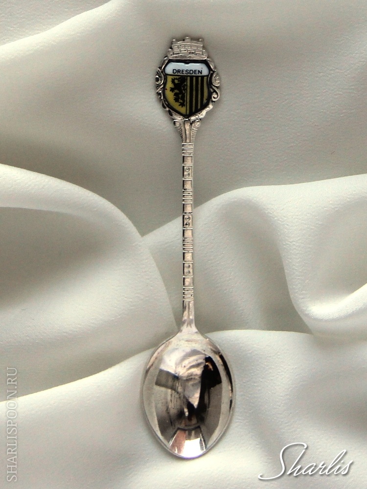 Silver souvenir spoon <b>Coat of arms of Dresden</b><br />
 (Click to enlarge image)